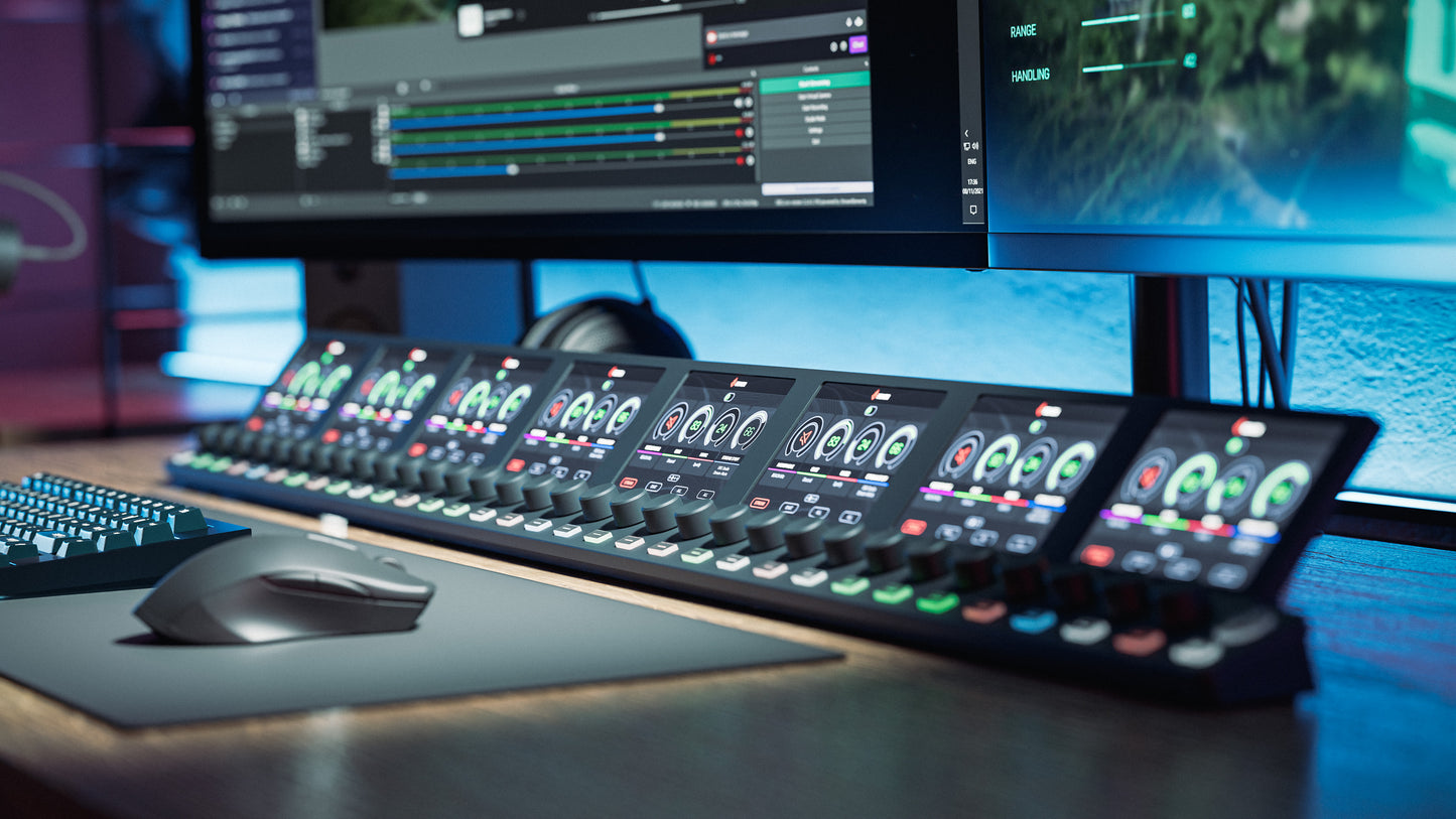 BEACN Launches BEACN Mix Cre8 - a Mixer for Content Creators with 32 Knobs and 8 Screens.