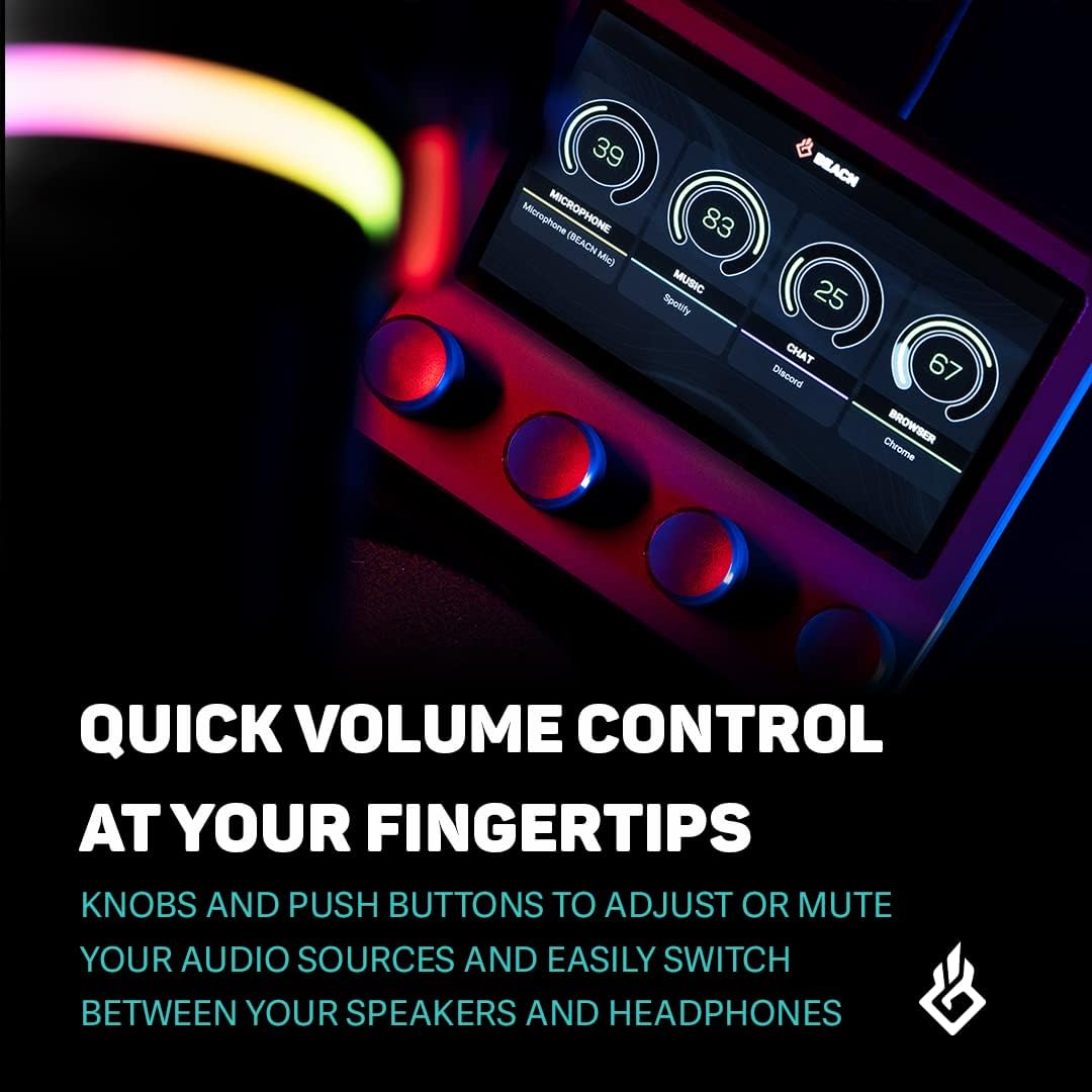 BEACN MIX 音声ミキサー USB接続 BEACN Mix Create - Audio Control for Streamers, Gamers and